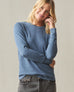 Women's Premium Slub Crew Long Sleeve Tee - Denim